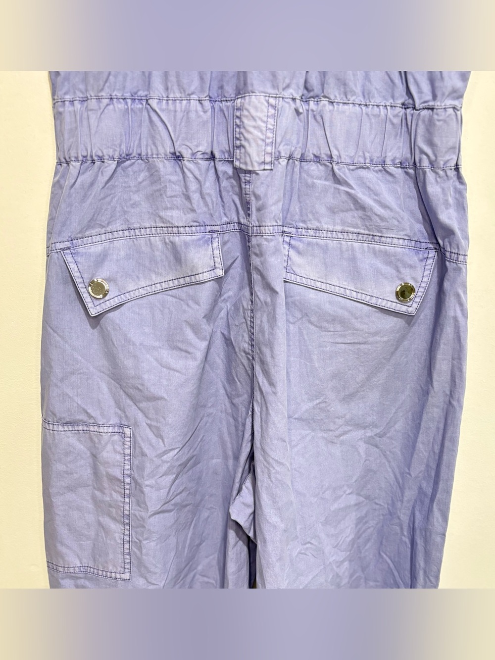 Anthropologie Pilcro Parachute Jumpsuit Sz L  Lavender Overalls - Picture 10 of 14